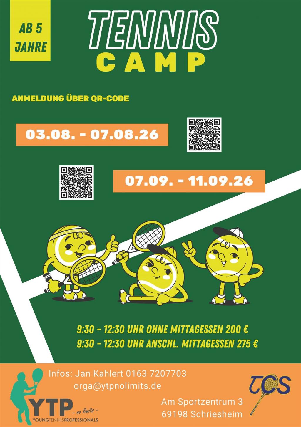 Tenniscamp 2026 Sommer